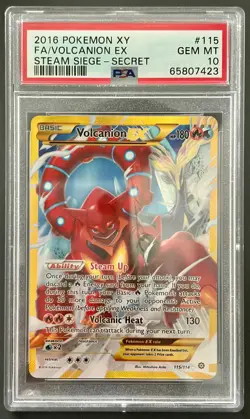 Pokemon Volcanion EX #115/114 XY - Steam Siege PSA 10 GEM MINT - Image 1