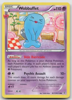Wobbuffet RC11/RC32 Common Generations Pokemon Lightly Played - Image 1