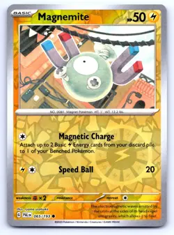 Pokemon Magnemite SV02: Paldea Evolved PAL Common Reverse Holofoil 065/193 NM - Image 1