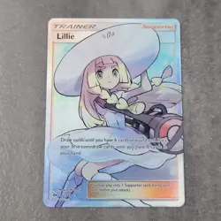 Pokemon Lillie 147/149 Sun & Moon Base Set Full Art Trainer - NM - Image 1