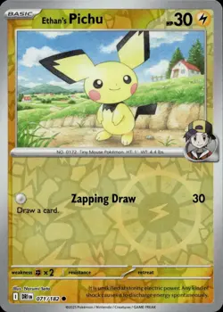 Ethan's Pichu 071/182 Common Destined Rivals Pokemon Near Mint - Image 1