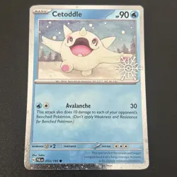 Pokemon TCG Cetoddle 053/193 Paldea Evolved Snowflake Stamp Holiday Promo!! - Image 1