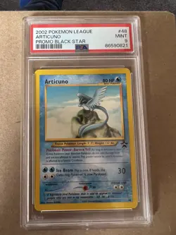 2002 Pokemon League Black Star Promo Articuno Non Holo #48 PSA9 - Image 1