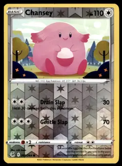 Chansey 202/264 Common Fusion Strike Pokemon Reverse Holo Near Mint - Image 1