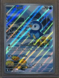 Pokemon TCG Piplup #98 Pokemon Phantasmal Flames 098/094 Holo - Image 1