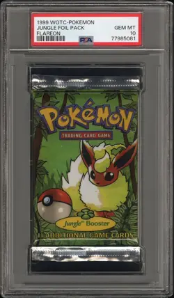 PSA 10 WOTC Pokemon Jungle Flareon Foil Booster Pack - Image 1