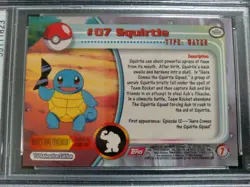 Graded PSA 9 SQUIRTLE #7 1999 Topps Pokemon T.V. MINT - Image 4