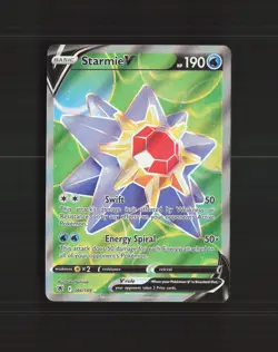 Starmie V 166/189 Astral Radiance Full Art Ultra Rare Holo Pokemon Card NM - Image 1