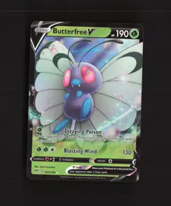 Butterfree V 001/189 Darkness Ablaze Ultra Rare Holo Pokemon Card NM - Image 1