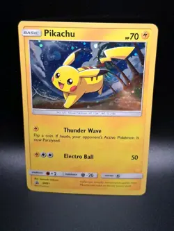 Pikachu SM81 SM Black Star PromoHolo Card - Image 1