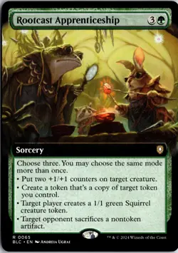 Rootcast Apprenticeship (Extended Art) 65 CMD: Bloomburrow MTG NM/M - Image 1