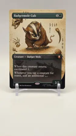 Magic: The Gathering Badgermole Cub Alternate Art TLA 0326 2025 Wizards - Image 1