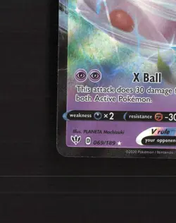 Mew V 069/189 Darkness Ablaze Ultra Rare Holo Pokemon Card LP - Image 5