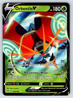 Orbeetle V 020/185 Vivid Voltage Ultra Rare Holo Pokemon Card NM - Image 1