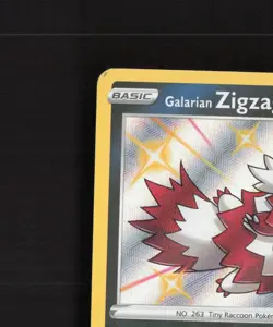 Galarian Zigzagoon SV078/SV122 Shining Fates Shiny Holo Rare Pokemon Card NM - Image 3
