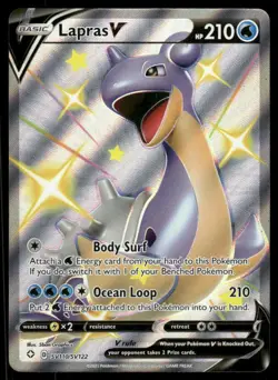 Lapras V SV110/SV122 Holo V Rare Shining Fates Shiny Vault Pokemon Near Mint - Image 1