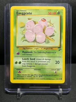 Exeggcute 74/130 Pokemon 2000 Base Set 2 LP - Image 1