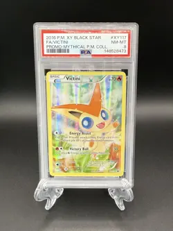2016 Pokemon XY Victini XY117 Mythical Premium Collection Promo PSA 8 - Image 1