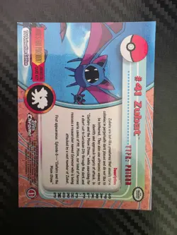 1999 Pokemon, Topps Chrome, #41 Zubat, Sparkle Chrome Foil - Image 3