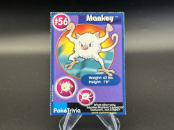Mankey - #56 PokeTrivia Burger King Promo - Pokemon TCG - 1999 - Image 1