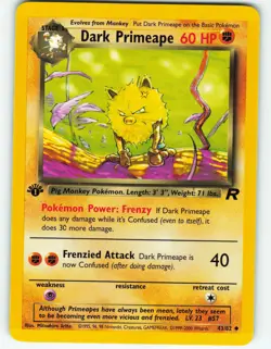 Dark Primeape - 1st Edition - 43/82 Team Rocket - WOTC - Pokemon TCG - 2000 - Image 1