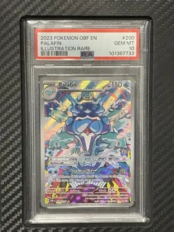 2023 PSA 10 Palafin #200 Illustration Rare Pokemon TCG S&V Obsidian Flames - Image 1
