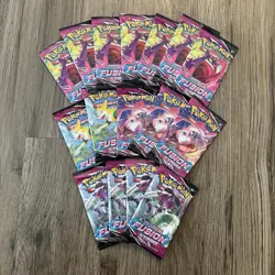 Pokemon TCG Sword and Shield Fusion Strike Booster Packs Lot of 16, Sealed New - Image 1