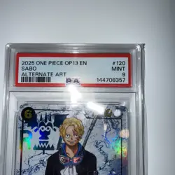 2025 One Piece Carrying On His Will Alternate Art Sabo #OP13-120 PSA 9 - Image 2