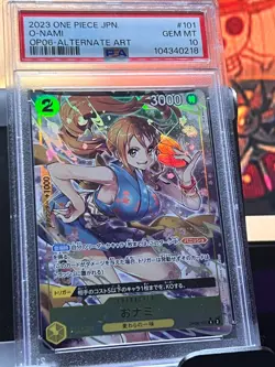 2024 One Piece TCG Wings Of The Captain. OP06-101 O- Nami Alt Art PSA 10 Gem - Image 1