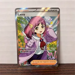 Pokemon Lacey Trainer Supporter Full Art Ultra Rare Stellar Crown 166/142 EN - Image 1