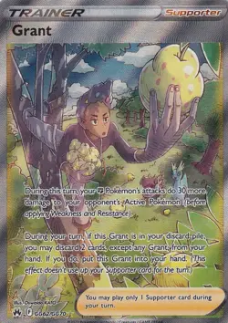 Grant GG62/GG70 Crown Zenith Ultra Rare Full Art Supporter Pokemon - Image 1