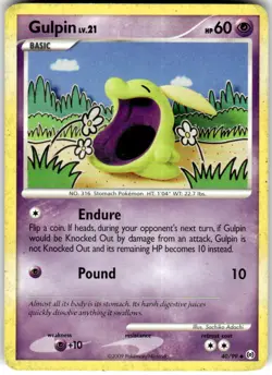 Gulpin 40/99 Uncommon Arceus Pokemon Heavily Played - Image 1