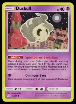 DUSKULL 83/236 COMMON COSMIC ECLIPSE POKEMON NM - Image 1