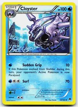 CLOYSTER 24/122 UNCOMMON BREAKPOINT POKEMON MP - Image 1