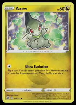 AXEW 110/172 COMMON BRILLIANT STARS POKEMON NM - Image 1