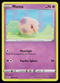 MUNNA 087/202 COMMON SWORD & SHIELD POKEMON NM - Image 1