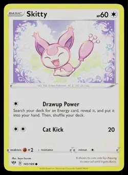 SKITTY 141/189 COMMON DARKNESS ABLAZE POKEMON NM - Image 1