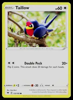 TAILLOW 133/185 COMMON VIVID VOLTAGE POKEMON NM - Image 1