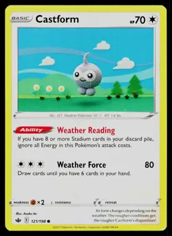 CASTFORM 121/198 COMMON CHILLING REIGN POKEMON NM - Image 1