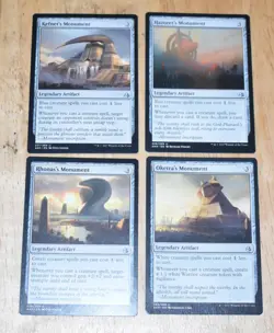 MTG 4x Rare Legendary Artifact HAZORET'S, KEFNET'S, OKETRA'S, RHONAS'S MONUMENTS - Image 1