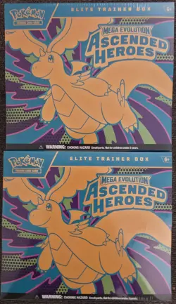 Pokemon TCG Ascended Heroes ETB Elite Trainer Box - Lot Of 2 - Factory Sealed! - Image 1