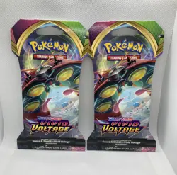2 Pokemon Sword & Shield—Vivid Voltage booster pack featuring the Orbeetle - Image 1