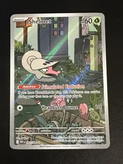 Shelmet 093/086 Pokemon White Flare Illustration Rare Full Art Holo NM - Image 1