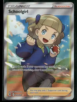 Pokemon Schoolgirl (Full Art) Ultra Rare 262/264 SWSH08 SWSH08: Fusion Strike NM - Image 1