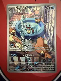 Squirtle 148/142 Illustration Rare Stellar Crown Pokemon TCG English IR - Image 1