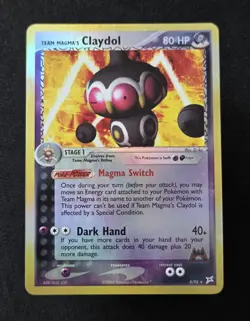Team Magma's Claydol 8/95 Reverse Holo Pokemon Tcg Vintage Mid Era Minty - Image 1