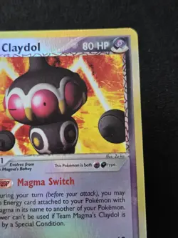 Team Magma's Claydol 8/95 Reverse Holo Pokemon Tcg Vintage Mid Era Minty - Image 5