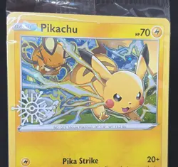 New Pokemon TCG Pikachu Cosmos Holo Snowflake Stamped Promo 049/195 Sealed NM - Image 1