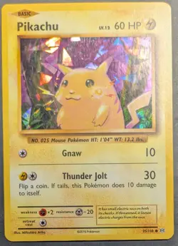 Pokemon Pikachu Cracked Ice Holo 2016 Evolutions | Pikachu Power Deck Exclusive - Image 1