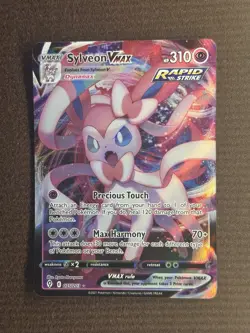 Pokemon TCG Sylveon Vmax SWSH07: Evolving Skies 075/203 Holo Ultra Rare - Image 1